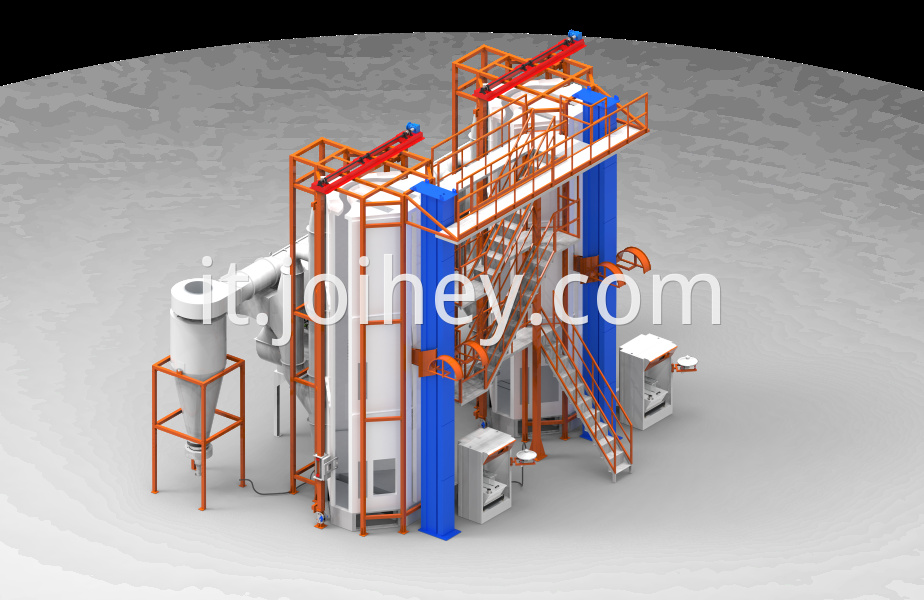 Aluminum profile powder coating booth